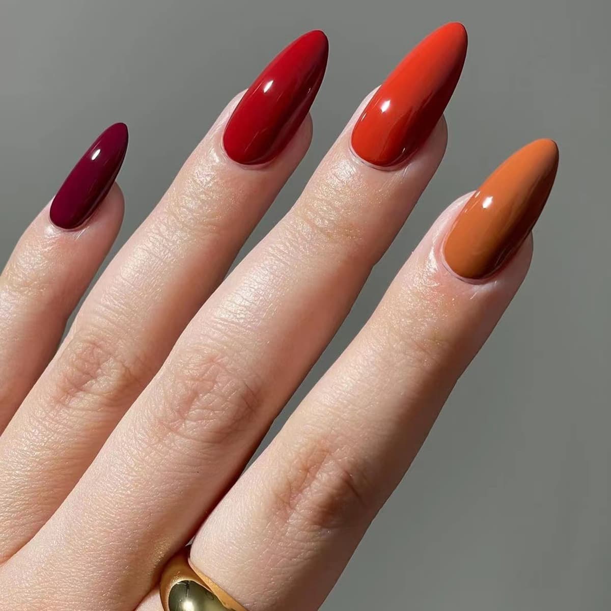 Almond Short Minimalist Press On Nails